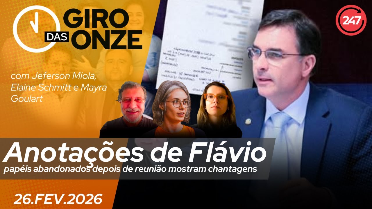 Giro das Onze | Anotações de Flávio: papéis abandonados após reunião mostram chantagens