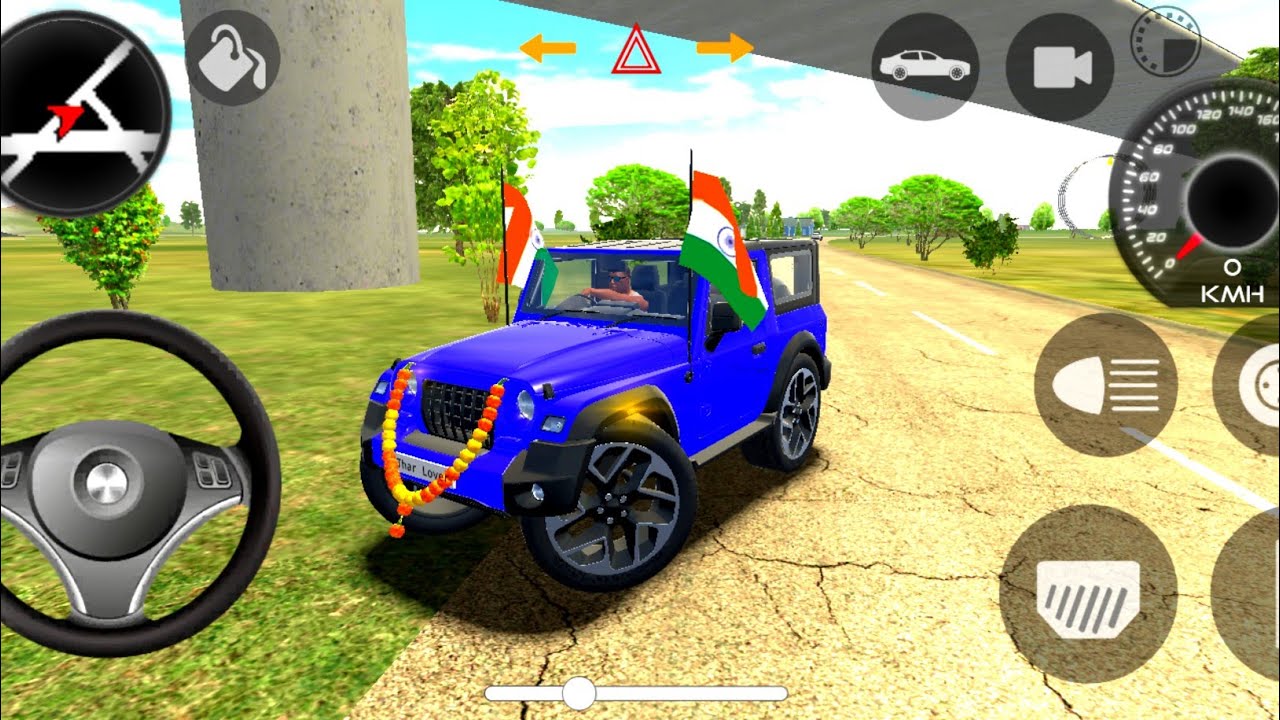 Modified Mahindra 😎 Thar  | Blue 💙 Thar Indian Cars Game |(Gadi Wala Game)Car Game Android Gameplay