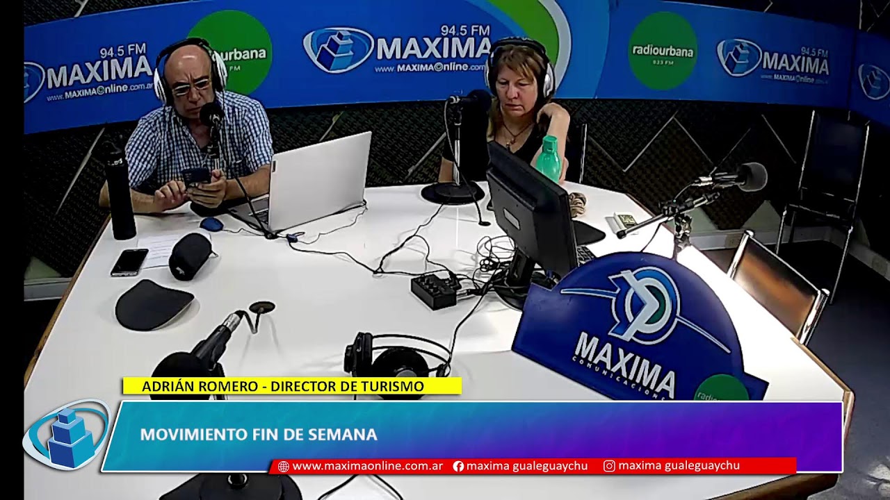 ADRIÁN ROMERO - DIRECTOR DE TURISMO. Movimiento fin de semana| Radio Máxima 94.5mhz. Gualeguaychú