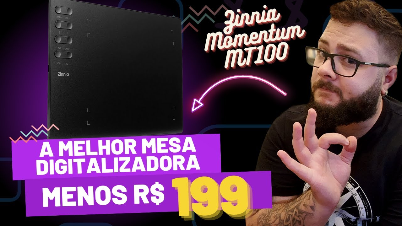 Mesa Digitalizado que Cabe no seu Bolso | Zinnia Momentum MT100