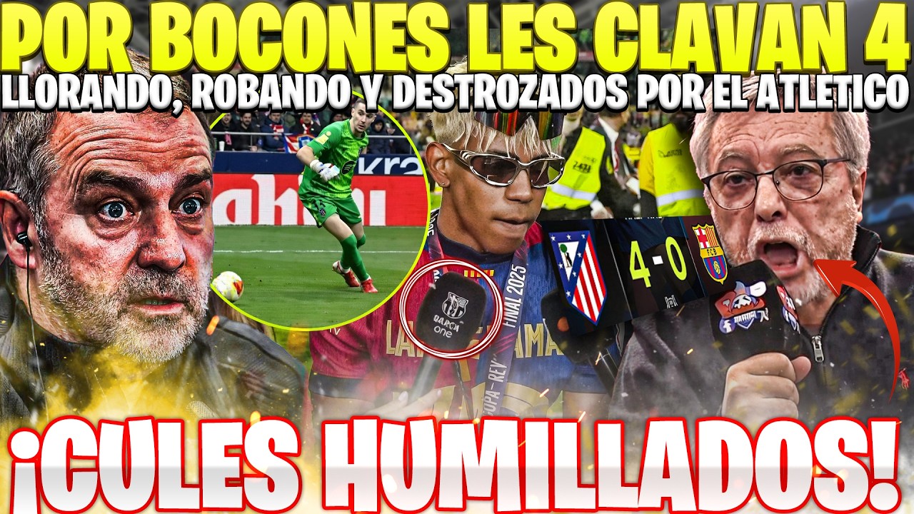 CULES HUNDIDOS Y DERROTADOS 4-0 VS ATLETICO DE MADRID 😂 YAMAL DESAPARECE Y FLICK YA NO SONRIE SUFRAN