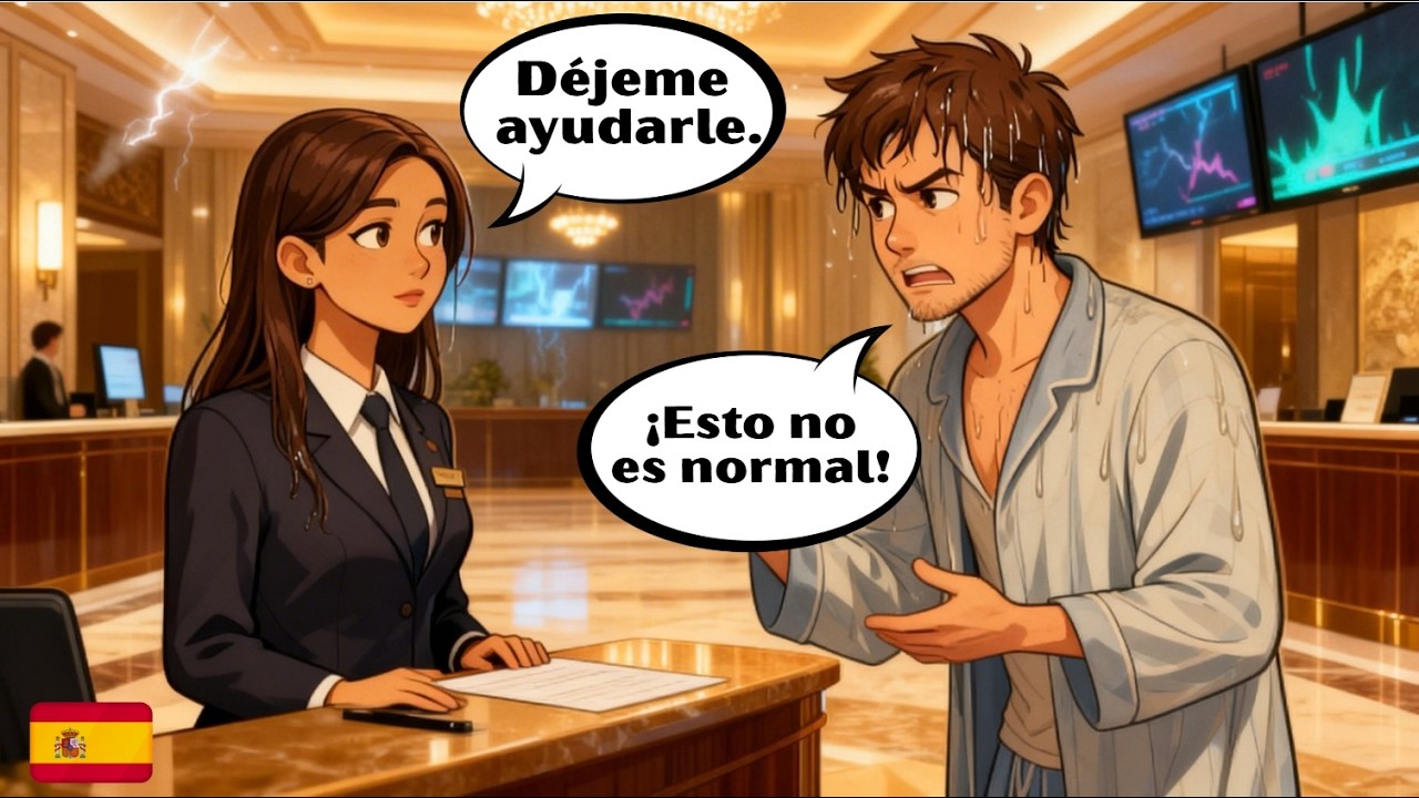 10 Spanish Dialogues: Solving Problems at the Hotel (A1–A2)