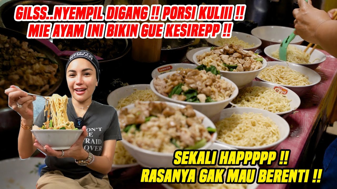 NYEMPIL GANG PUSAT KOTA !! MIE AYAM PORSI KUPROY INI MAH !! RASANYA DAHSYATT..