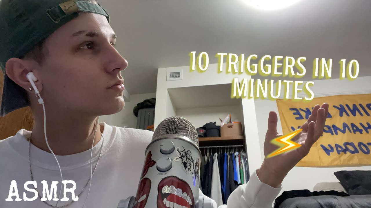 ASMR// Ten Triggers in 10 Minutes for People with SHORT Attention Span ⚡️💚