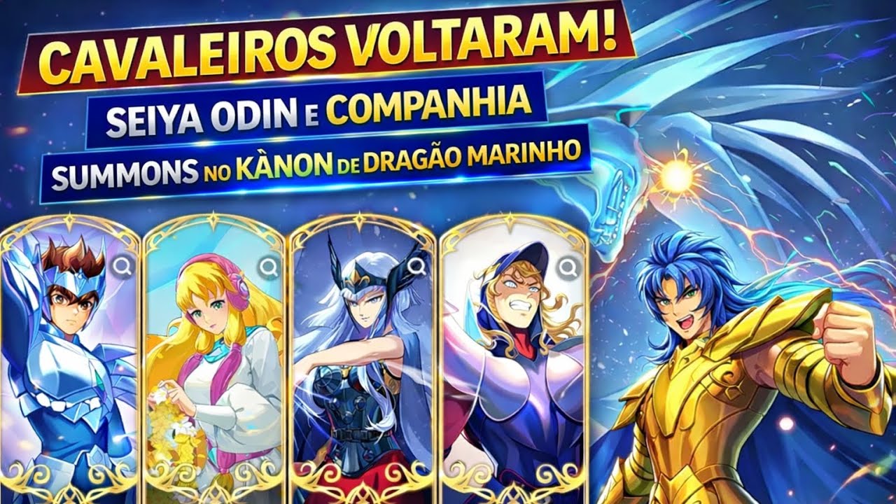ELES VOLTARAM! 😱 Seiya Odin, Asgard e Summons no Kanon de Dragão Marinho! | Saint Seiya EX