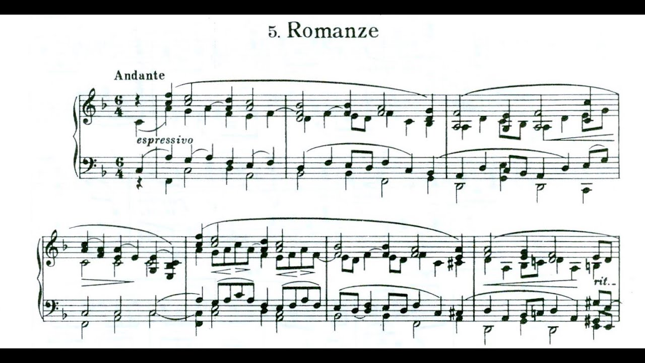 Johannes Brahms op 118 No 5 Romance