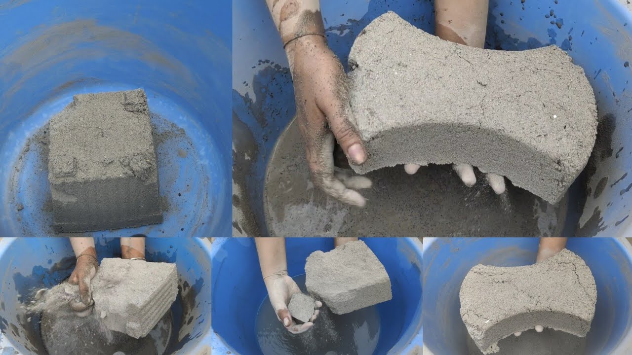 HB 🎂Mirha and warda /Dusty 🌪️ Crispy sand cement crumbling dry and water 💦💦