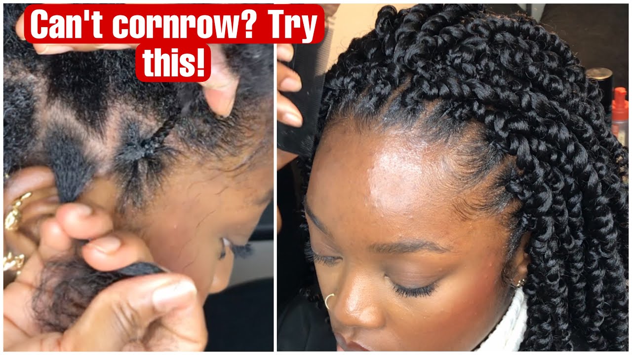 Can't cornrow? Try Box braid-row method for short passion twist only $30 | Bileaf hair