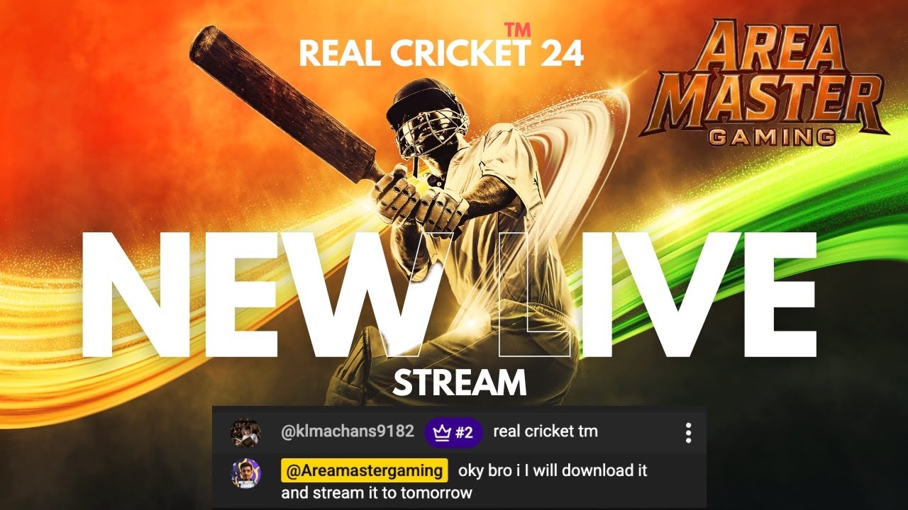 REAL CRICKET 24 LIVE: Road to the World Cup with Area Master Gaming! 🏏🔥