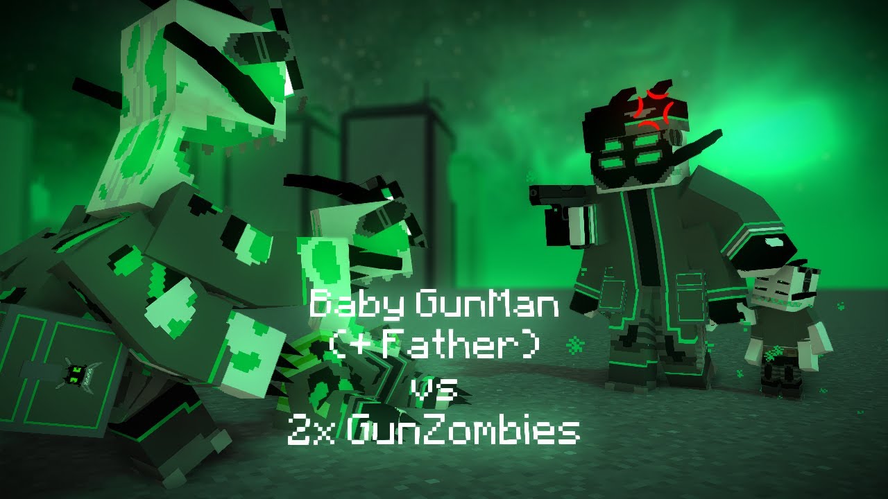 Baby GunMan vs 2x GunZombies | [Made by RoboDragon11]