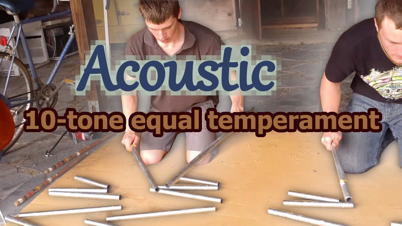 Metal bars, tuned to 10 tone equal temperament (at the Xenharmonic Summer Camp!)