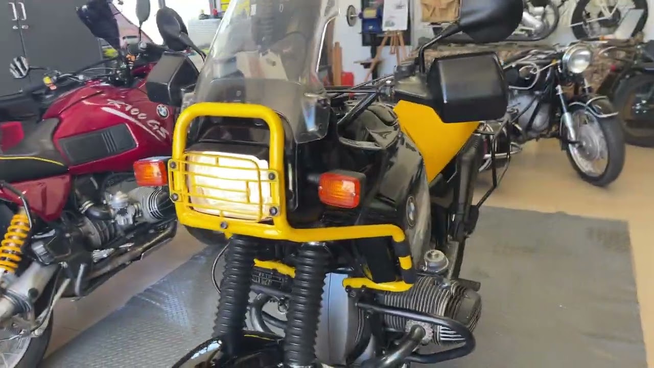 1992 BMW R100GS Black Cold Start