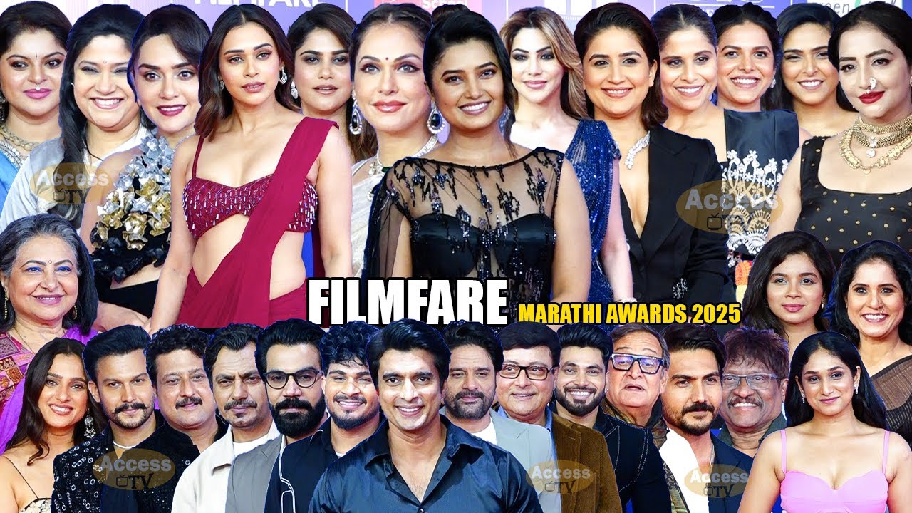 Full Video | Filmfare Marathi Awards 2025 | Star-Studded Red Carpet | Amruta,Gashmeer,Sanju,Adinath