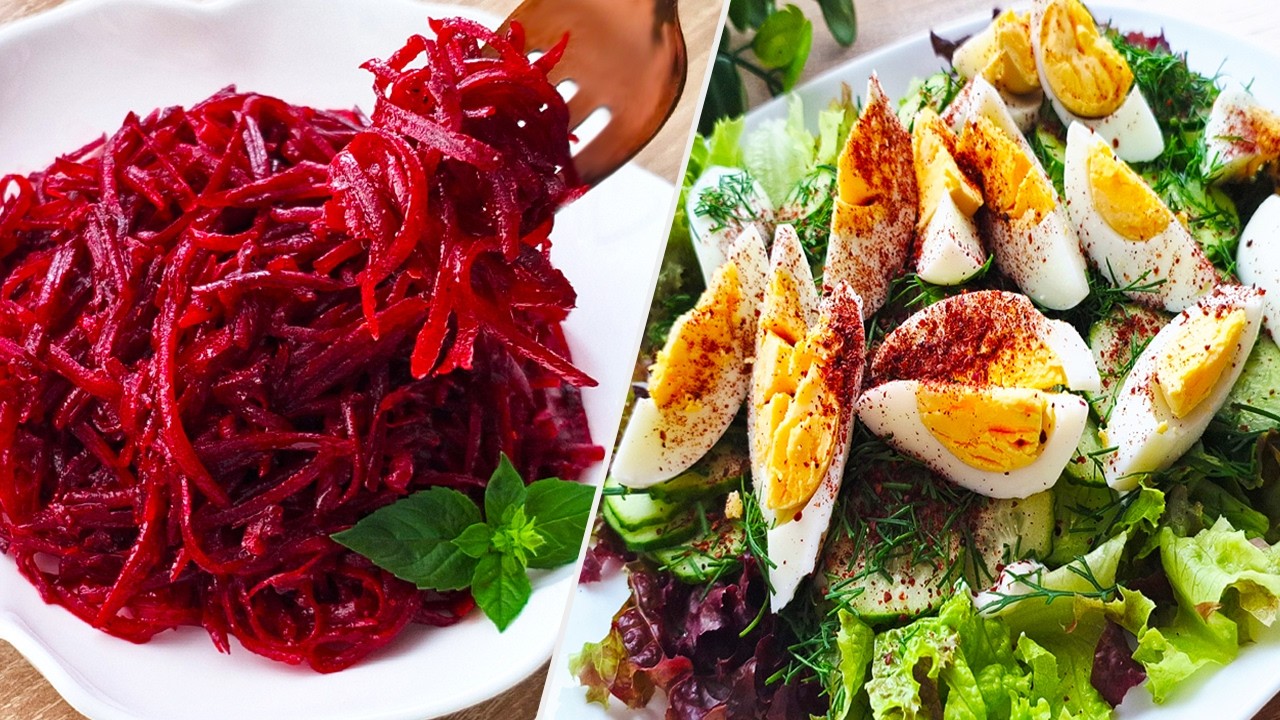 Легкие и Вкусные Салаты для Похудения 🔥 Топ 2 Рецепта для Здорового Образа Жизни на Каждый День!