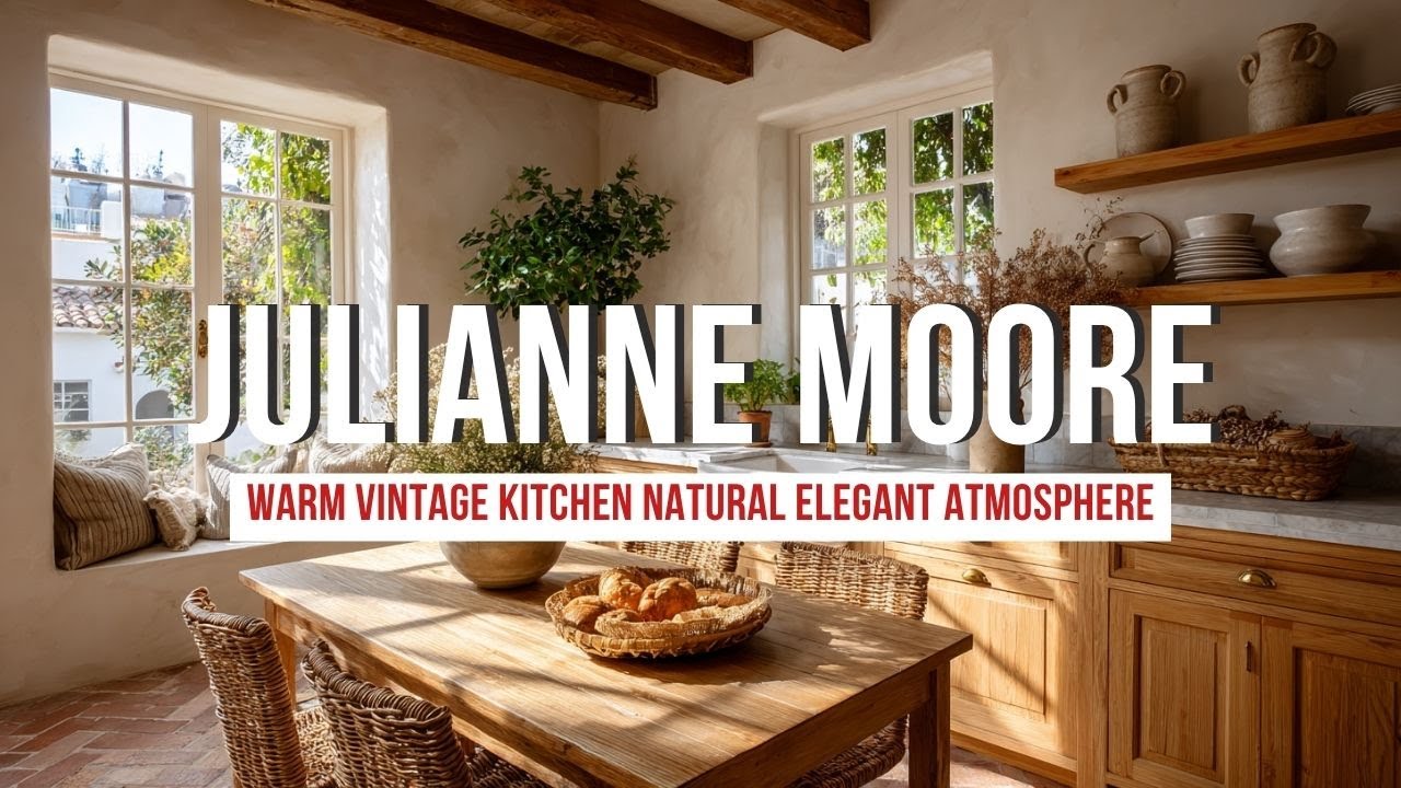 Warm Vintage Kitchen Inspired by Julianne Moore with Brooklyn&rsquo;s Natural Elegant Atmosphere