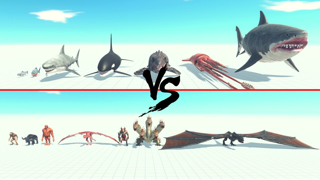 Aquatics Faction Vs Fantasy Faction ARBS | Animal Revolt Battle Simulator