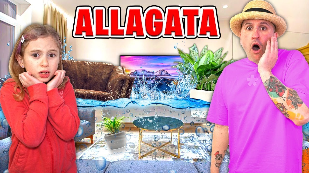GIORGIA LASCIA RUBINETTO APERTO IN BAGNO ALLAGA LA NOSTRA NUOVA CASA E SALVO SI ARRABBIA MOLTISSIMO!