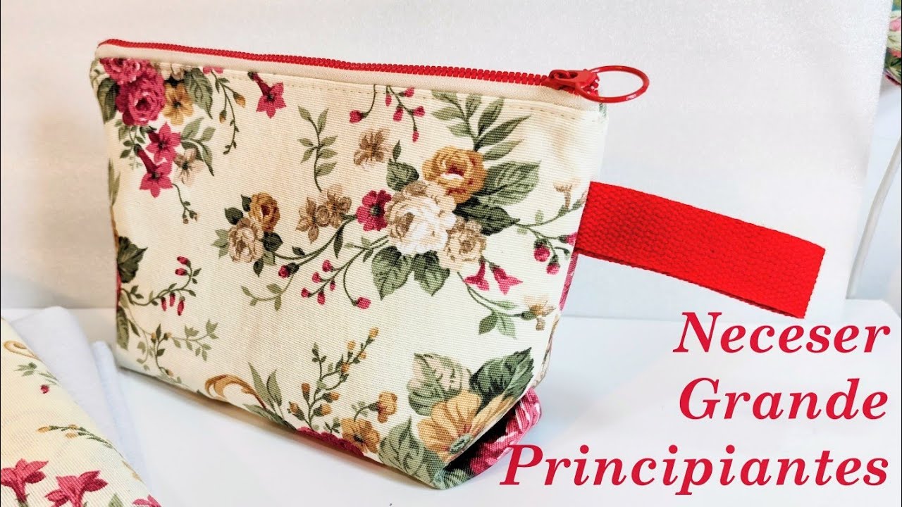 🌼 C&oacute;mo coser un NECESER GRANDE con una HOJA DIN A3 como Patr&oacute;n | Tutorial para Principiantes ✂️🧵#DIY