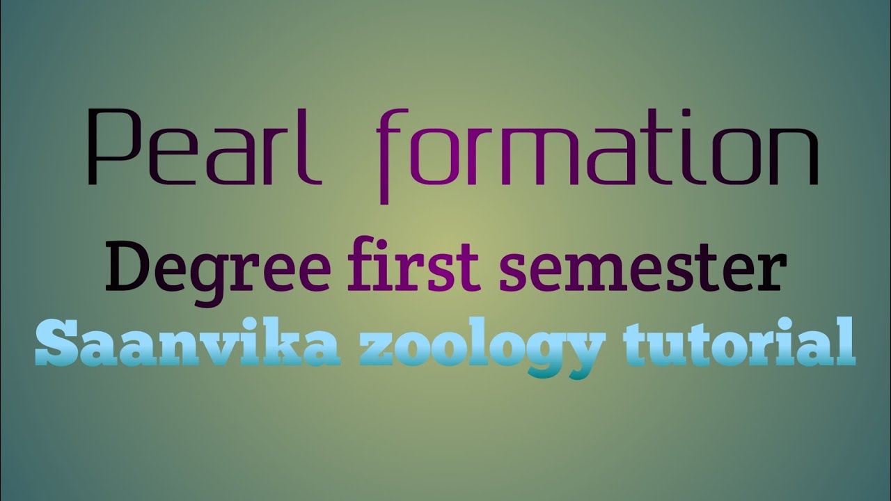 Pearl formation/pearl formation in mollusca