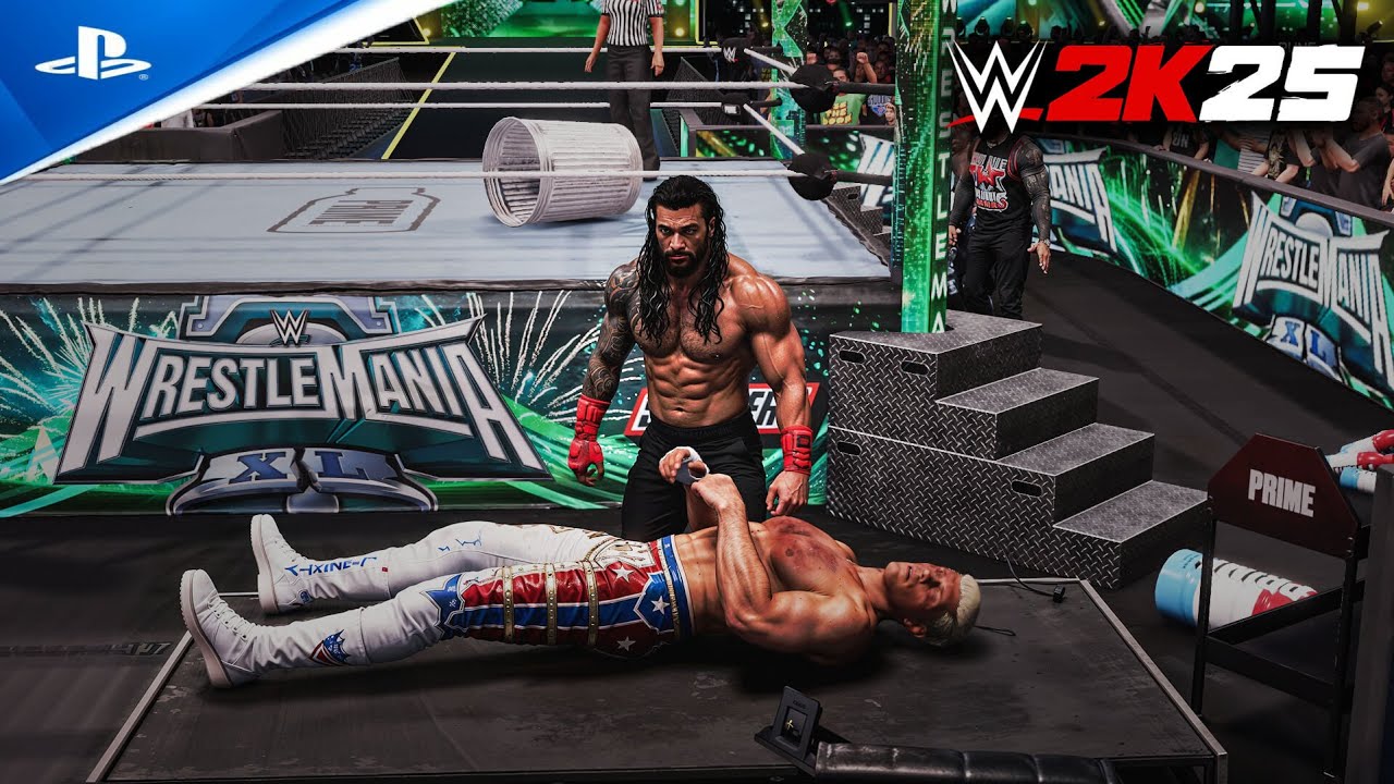 WWE 2K25 - Роман Рейнс против Коди Роудса | Эпический матч WrestleMania 40 | PS5™ Pro [4K60]!