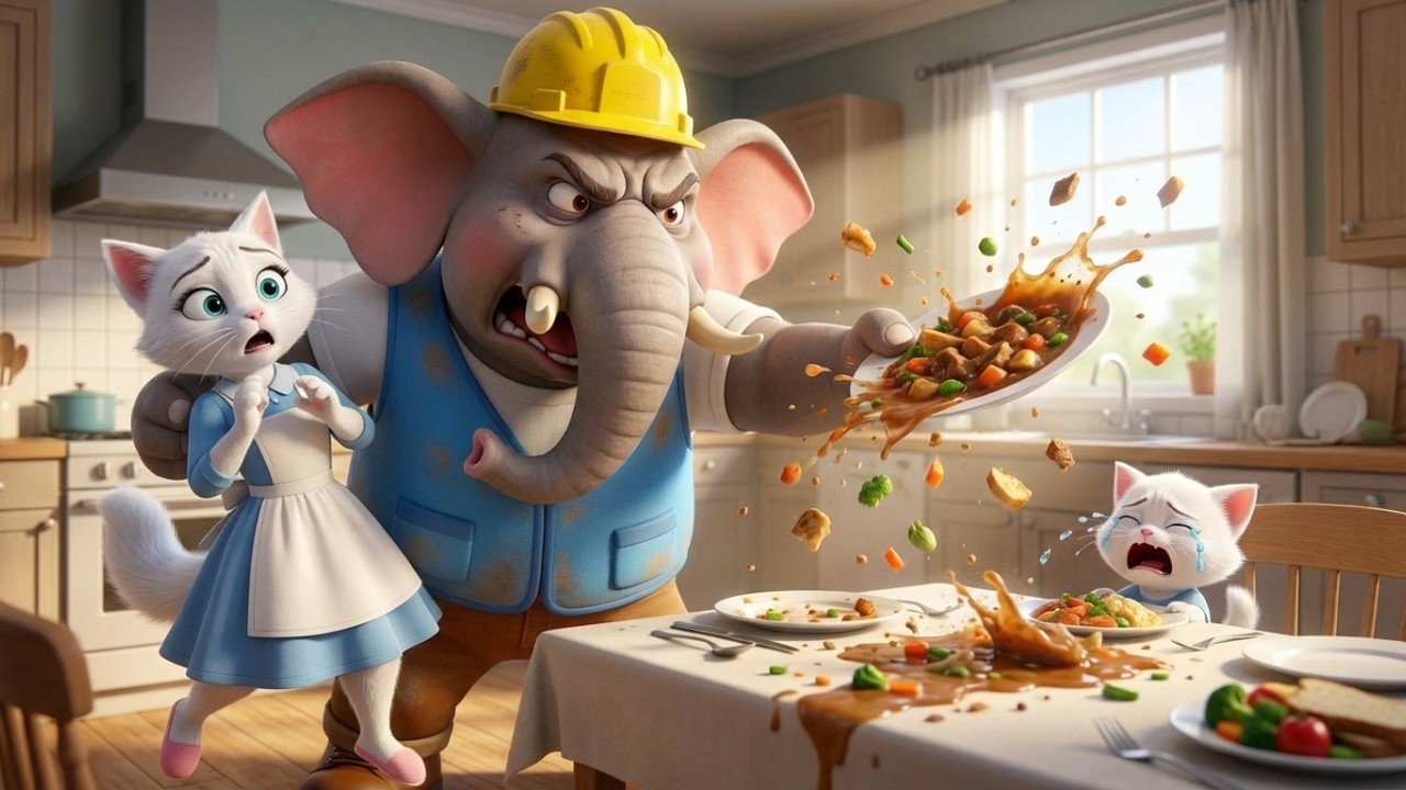 Selfish Elephant Dad  Construction Vest Picks Work Over Family – Instantly Karma Hits!
