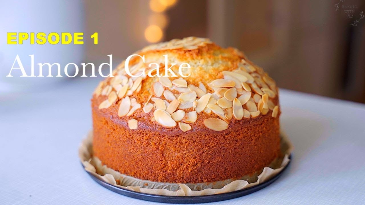 5 minute cake! No machine required! SOFT AND MOIST ALMOND CAKE!