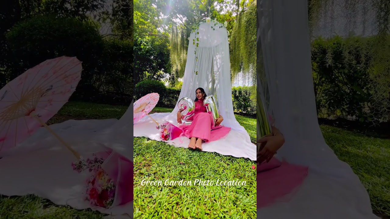 වෙනස්ම විදිහට කරපු photo shoot එකක් 😱 Green Garden Photo Location #youtubeshorts  #vairalshorts