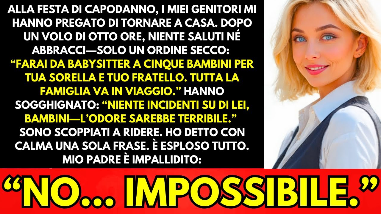 A Capodanno Mi Ordinarono Di Badare A Cinque Bambini—Risposi, Papà Impallidì…