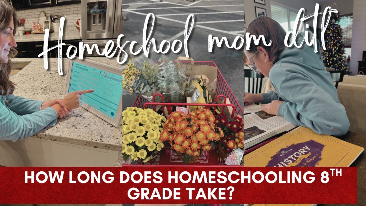 HOW LONG HOMESCHOOLING 8TH GRADE TAKES W TIMESTAMPS||LINKDAZE CALENDAR REVIEW✨🎄 HOMESCHOOL DITL||
