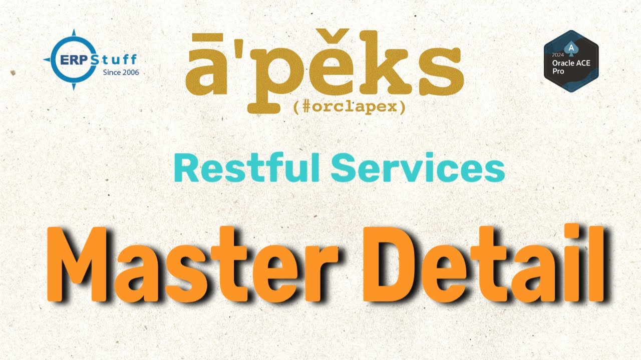 Oracle APEX Master-Detail on Remote Oracle DB Using RESTful Services