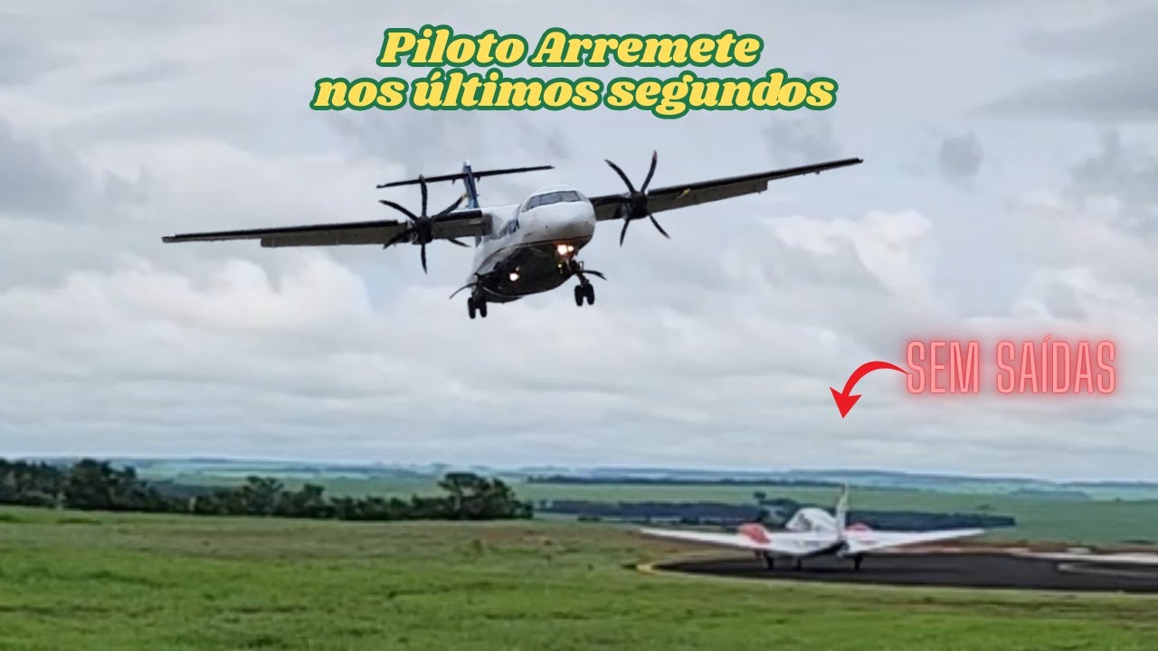 Piloto arremete no último segundo #aviation #avião #arremetida #piloto #aviação #rioverde #flight
