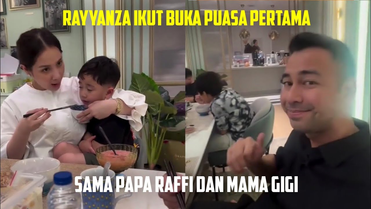 RAYYANZA IKUT BUKA PUASA PERTAMA, SAMA PAPA RAFFI DAN MAMA GIGI