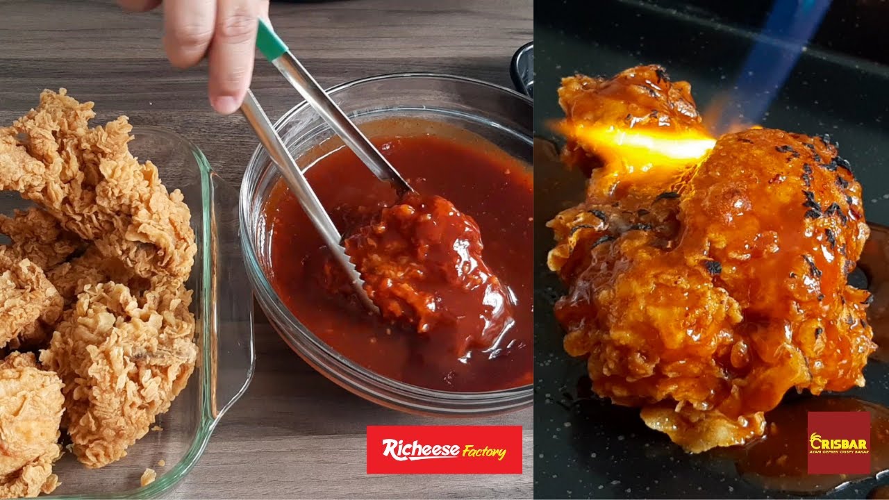 BONGKAR SAUS RAHASIA FIRE CHICKEN RICHEESE DAN CRISPY BAKAR ALA CRISBAR - Super Mudah dan Mirip !