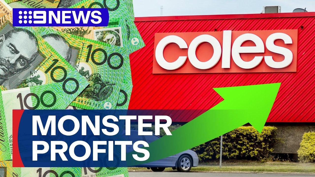 Coles posts a monster profit against supermarket rivals | 9 News Australia