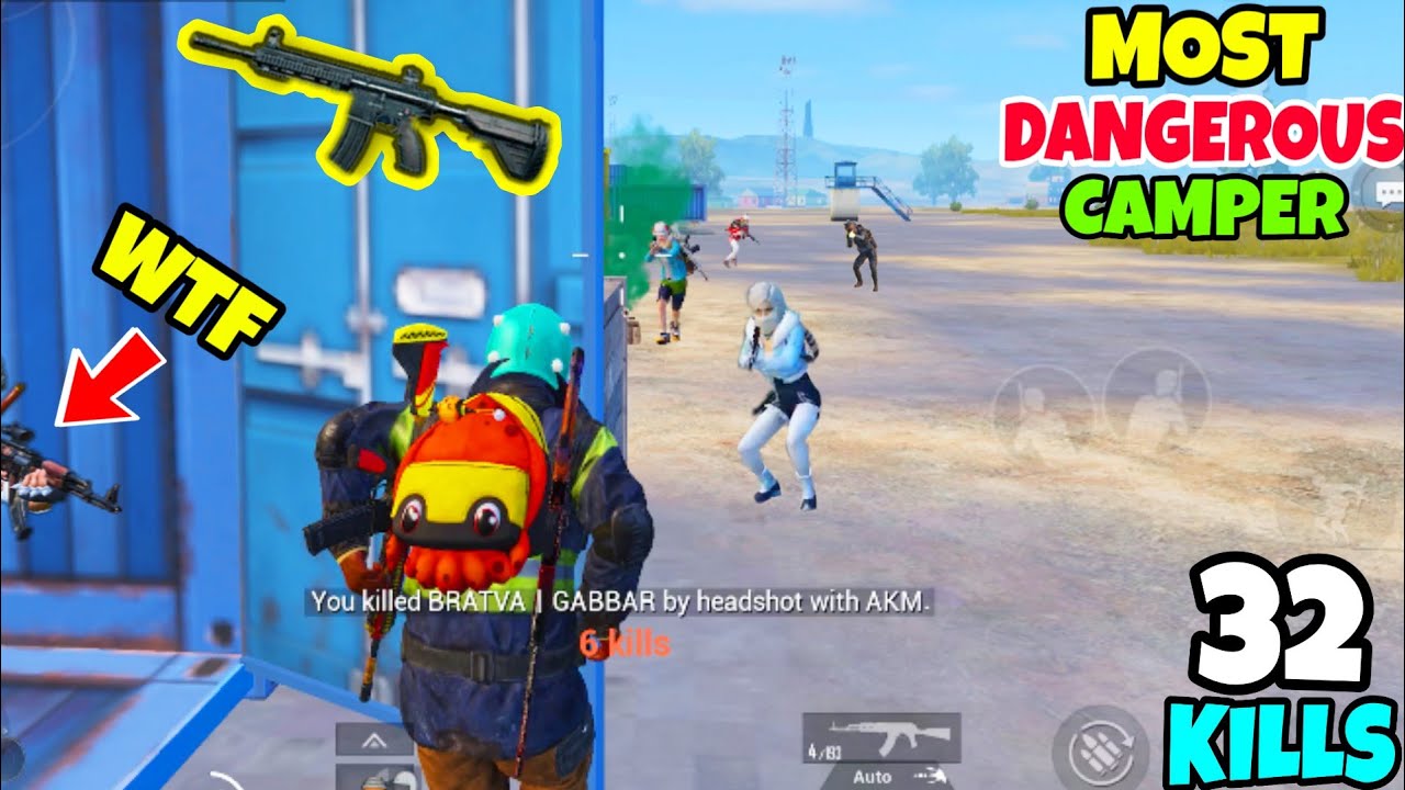 i Clutched a Whole Squad And Met The Most Dangerous Camper in PUBG Mobile • (32 KILLS) • PUBGM HINDI