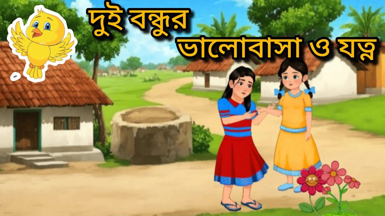 দুই বন্ধুর ভালোবাসা ও যত্ন গল্প | Bengali Cartoon | Bangla misti  golpo 