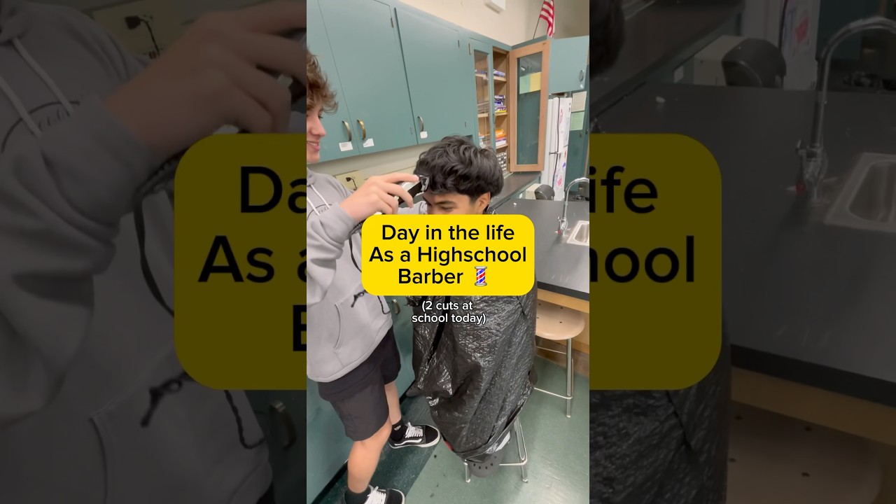 Day In The Life Of A Barber In Highschool 💈 🏫