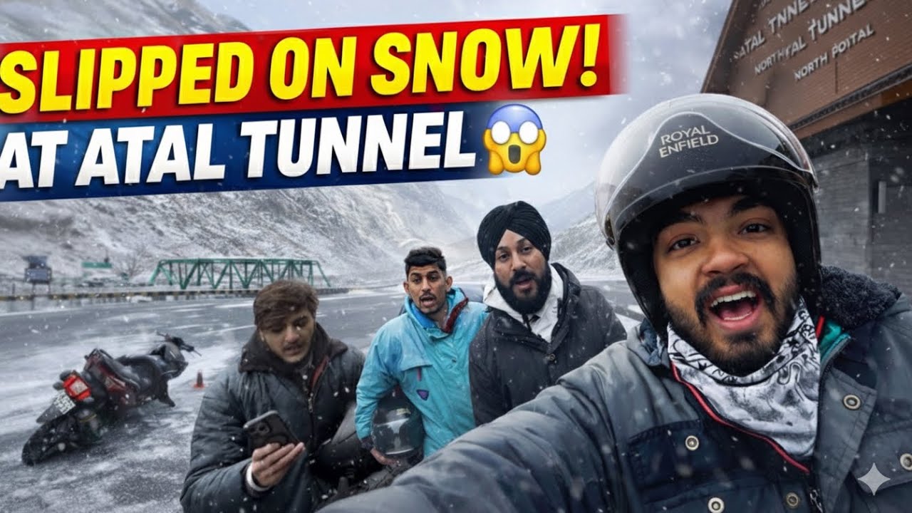 We Slipped Near Atal Tunnel 😨 | Scooter Trip to Sissu & Solang Valley