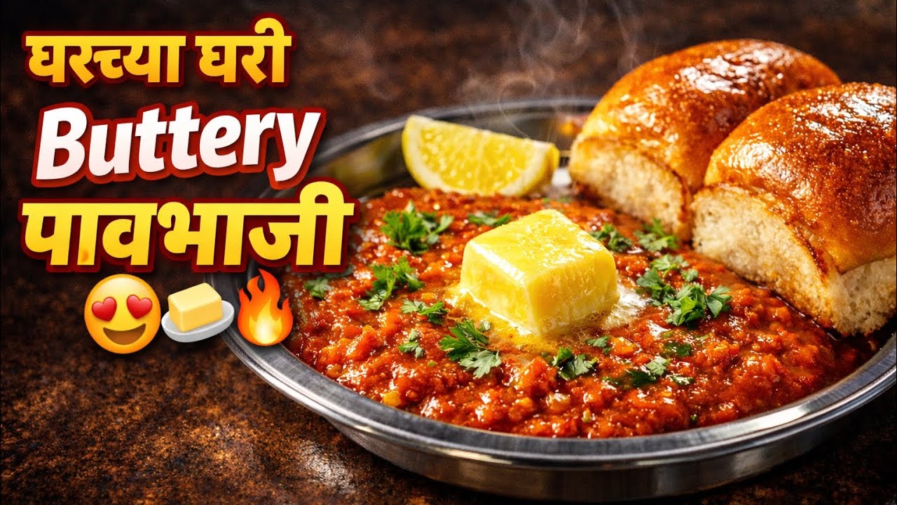 Butter Loaded Pavbhaji Recipe | Tasty & Spicy Pavbhaji 😍