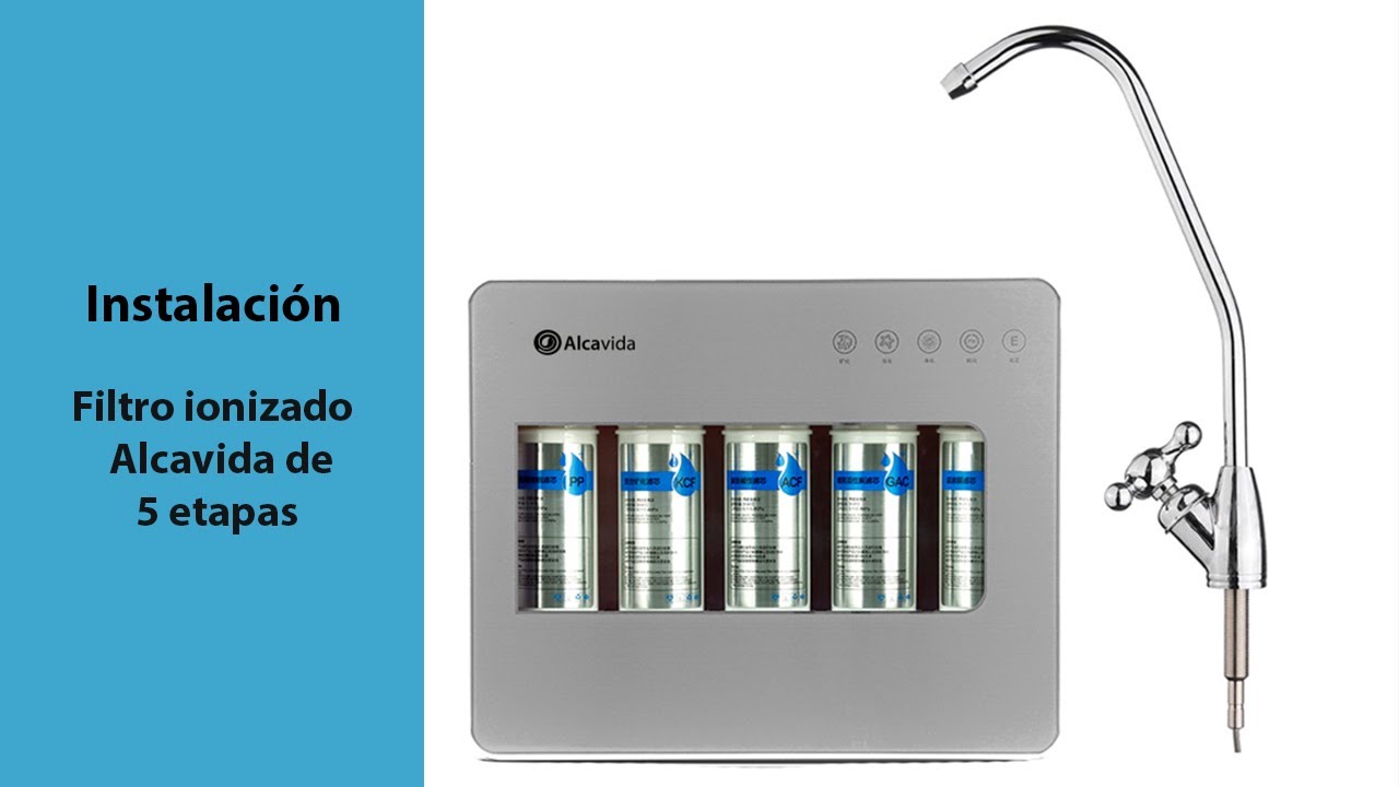 Ionizador de agua alcalina de 5 etapas Alcavida Instalacion.