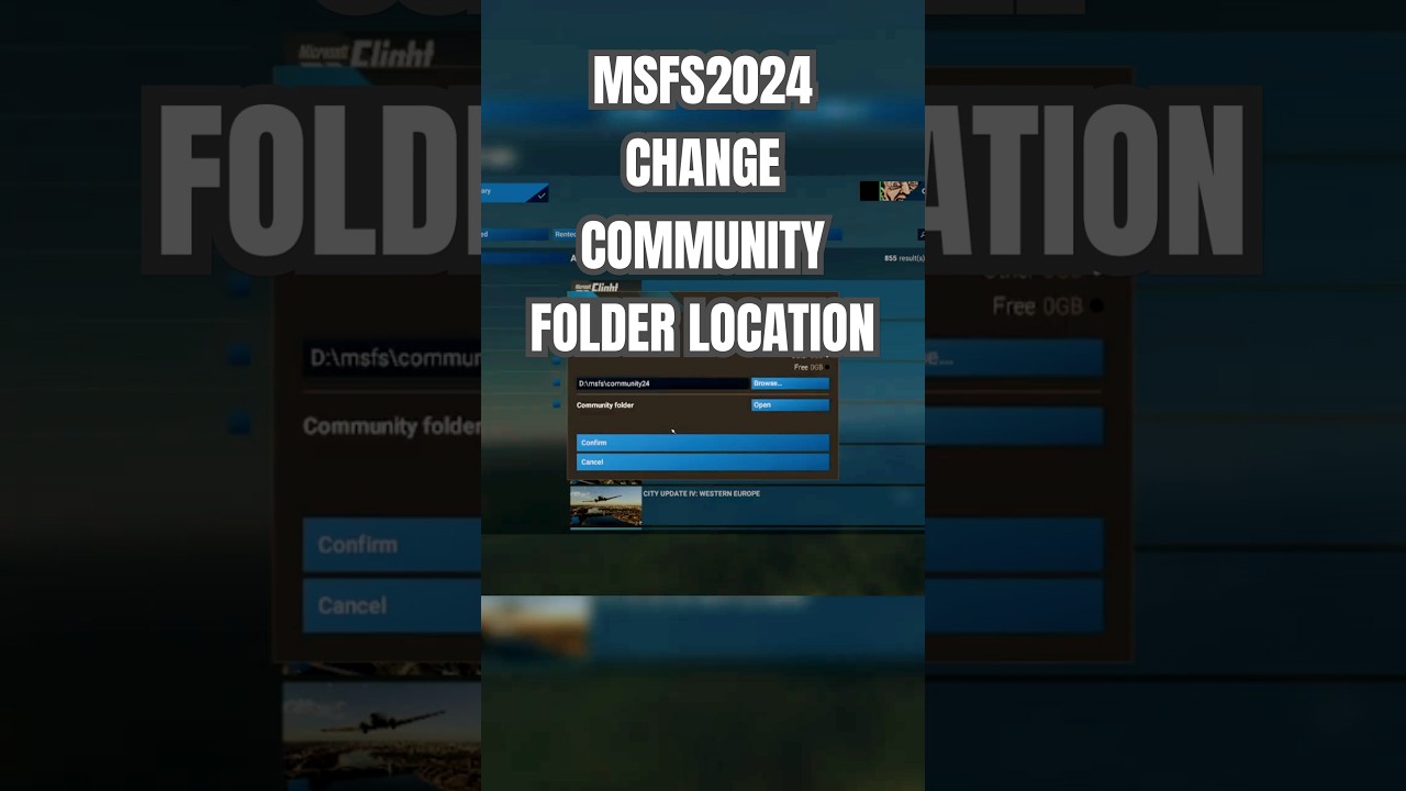 How to Change your community folder location MSFS2024 #shorts