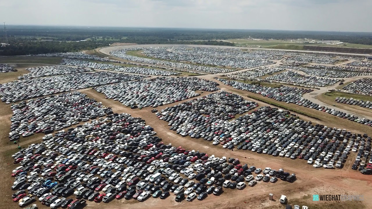 Texas World Speedway - Hurricane Harvey Flooded Car Storage