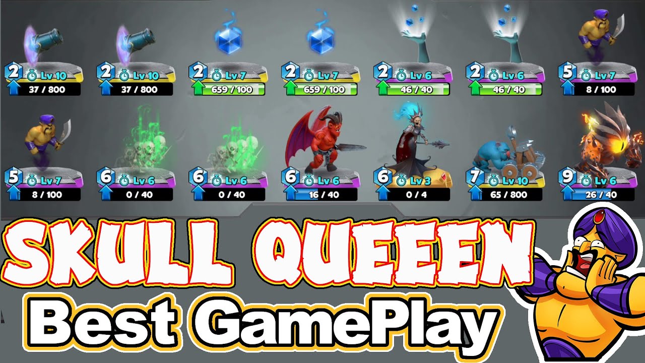 Castle Crush Best Strategy🔥 Skull Queen And Skeletons Deck 🔥 Grand Master  GamePlay 😎 RGame