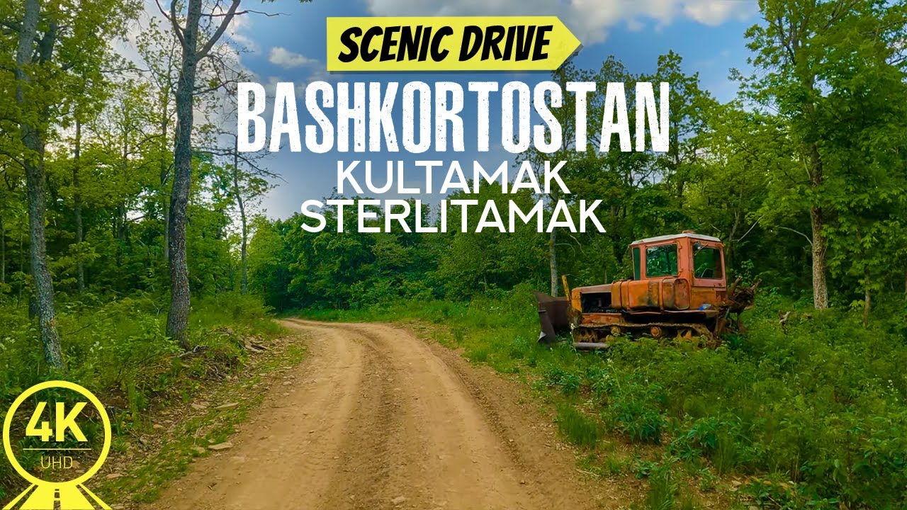 Kultamak to Sterlitamak Drive - 4K Wild Forest Roads of Ural Mountains & Highways of Bashkortostan