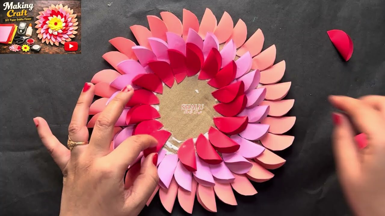 DIY Paper Dahlia Flower | Easy Paper Craft