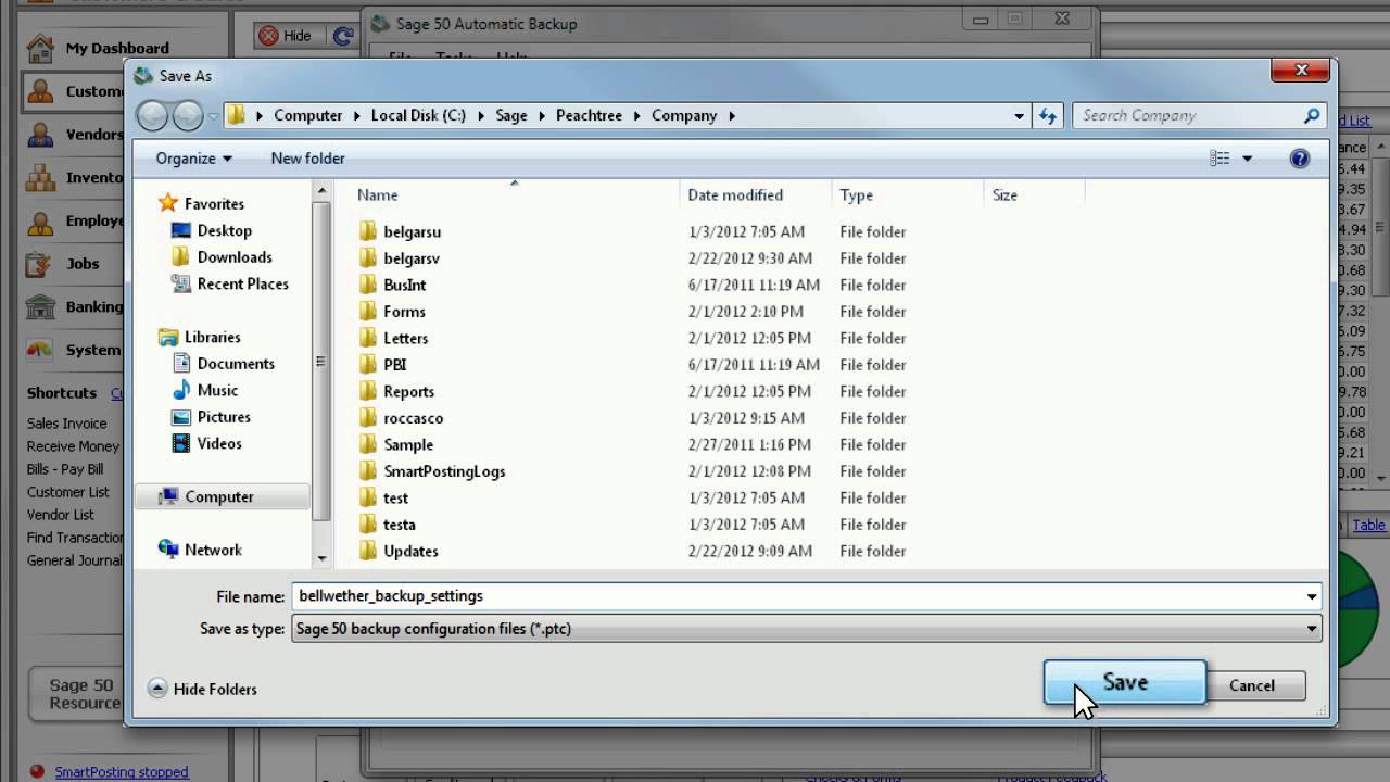 Scheduling Automatic Backups in Sage 50 Accounting