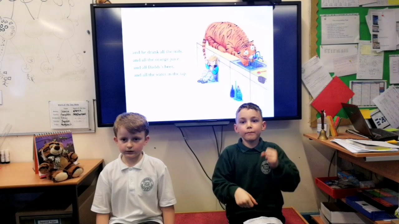 The Tiger Who came to tea by Judith kerr. Signed using Makaton