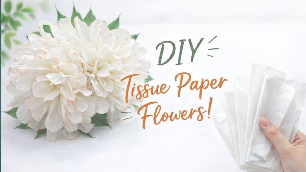 Beautiful DIY Tissue Paper Flowers 🌸 Easy Paper Flower Craft Tutorial |
