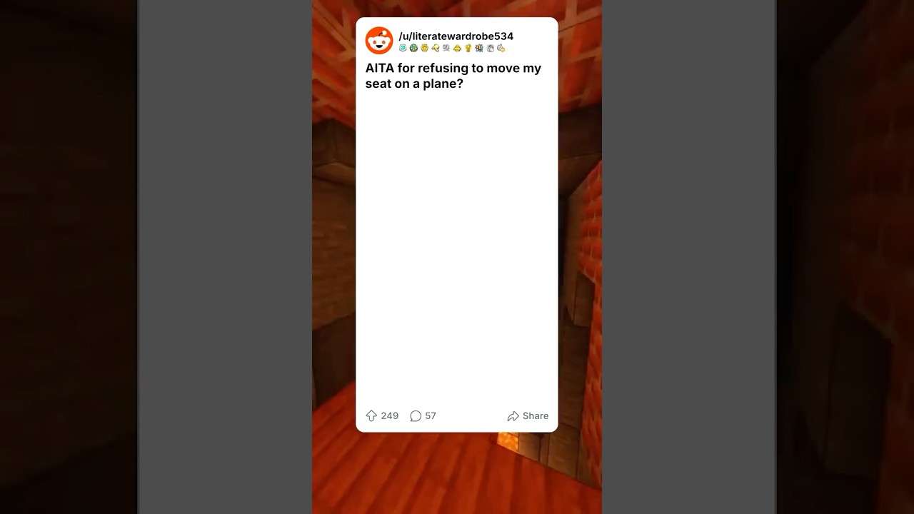 AITA за отказ пересадить меня в самолете? #reddit