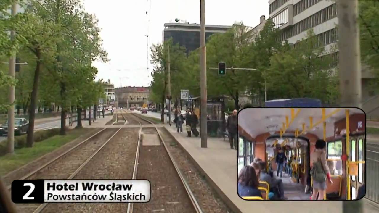 Tramwajem po Wrocławiu HD - Linia 2 - cz. I (KRZYKI - BISKUPIN)